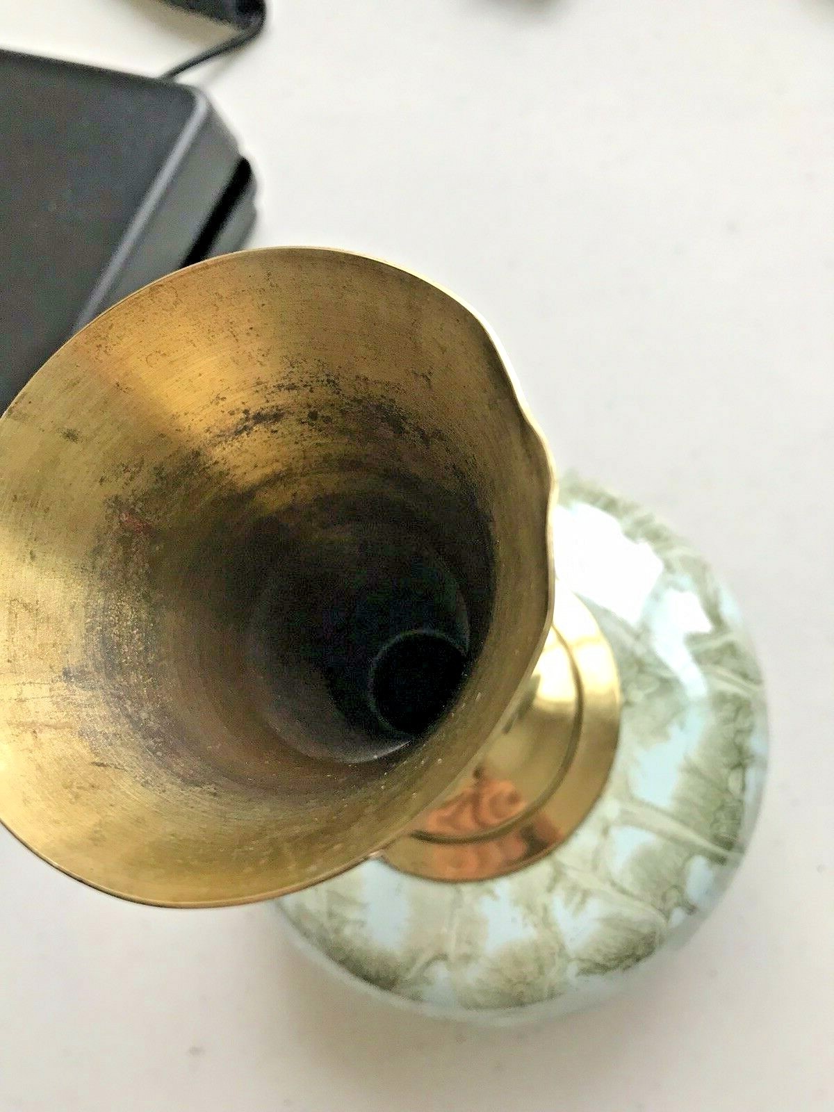 Vtg Delft Art Deco Vase Hand-Painted in Holland