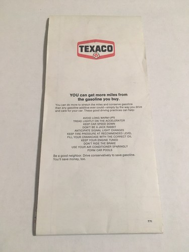 1977 TEXACO OIL CO Road Map DALLAS Garland Irving Grand Prairie Fort Worth Texas