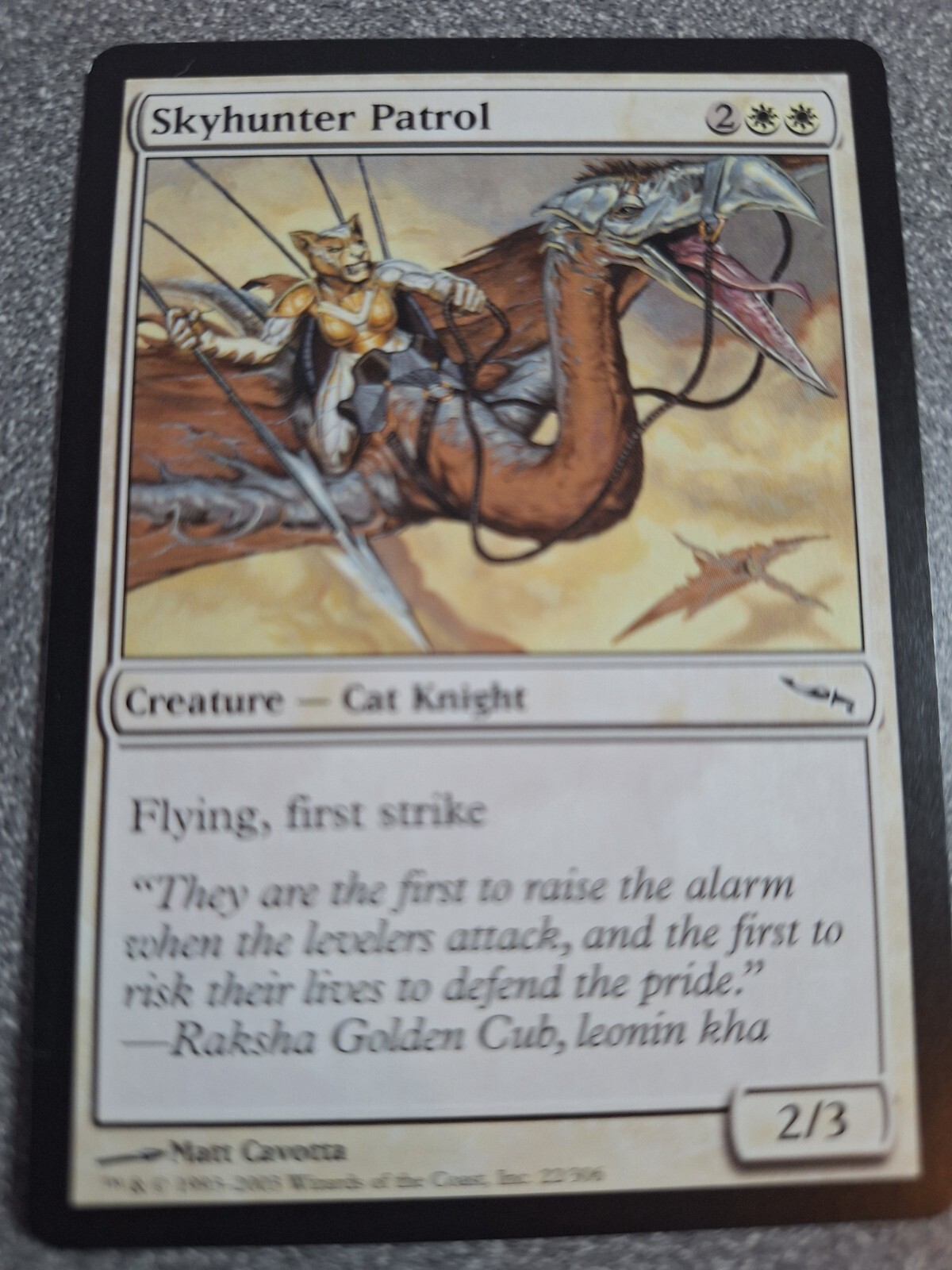 Magic The Gathering 2 Card LOT-f442-Skyhunter Patrol Mirrodin-Ekundu Griffin Mir