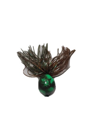 Green Pumpkin Glitter Custom Hand-Made Weedless Bass Swim Jig