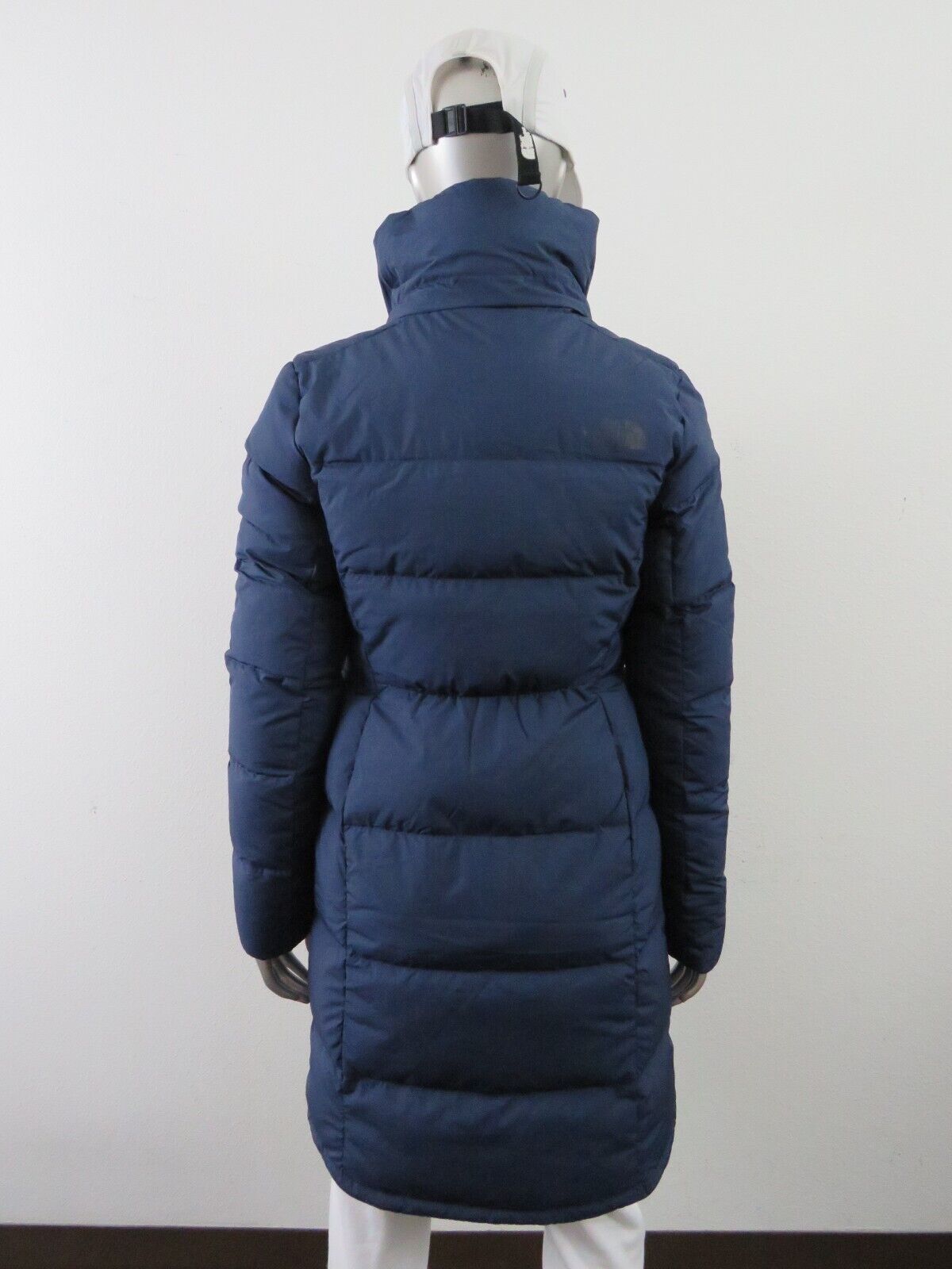 Pre-owned The North Face Womens  Metropolis Parka Long Down Warm Jacket - Summit Navy In Summit Navy Blue / Asphalt Grey Logo