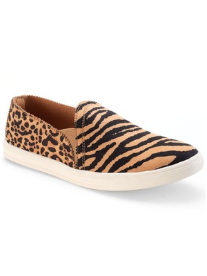 

Спортивные кроссовки SUN STONE Womens Beige Tiger Mariam без шнуровки на платформе 6,5 м, Бежевый, 10011739900