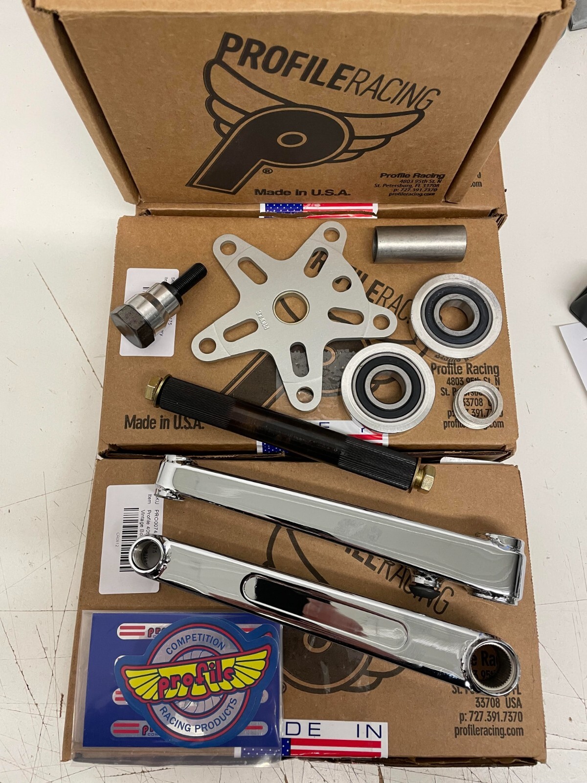 Profile Racing 40th Anniversary Vintage Box BMX Crankset Profile Racing 40th Anniversary Vintage Box BMX Crankset