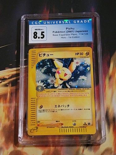 CGC 8.5 Base Expansion Pack 114/128 Japanese Pichu 1st