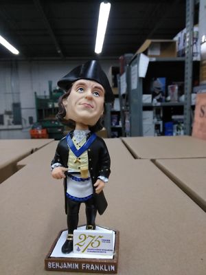 Benjamin Franklin Brockton Rox 2008 SGA 275 Years Brockton Rox Bobblehead