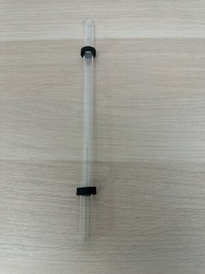 12'' L Boiler High-Pressure Tubing Glass Sight-Glass w/ Rubber Gaskets - 5/8'' OD