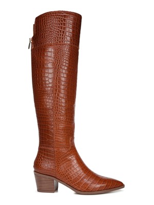 

FRANCO SARTO Женские коричневые кожаные ботинки для верховой езды на молнии Becky с бусинами, длина 7,5 м, Коричневый, G7236L1