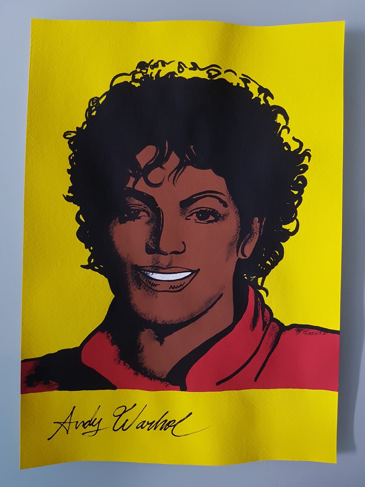 マイケル・ジャクソン(MJ)のサイン入りイラスト・Andy Warhol 作 Andy Warhol 