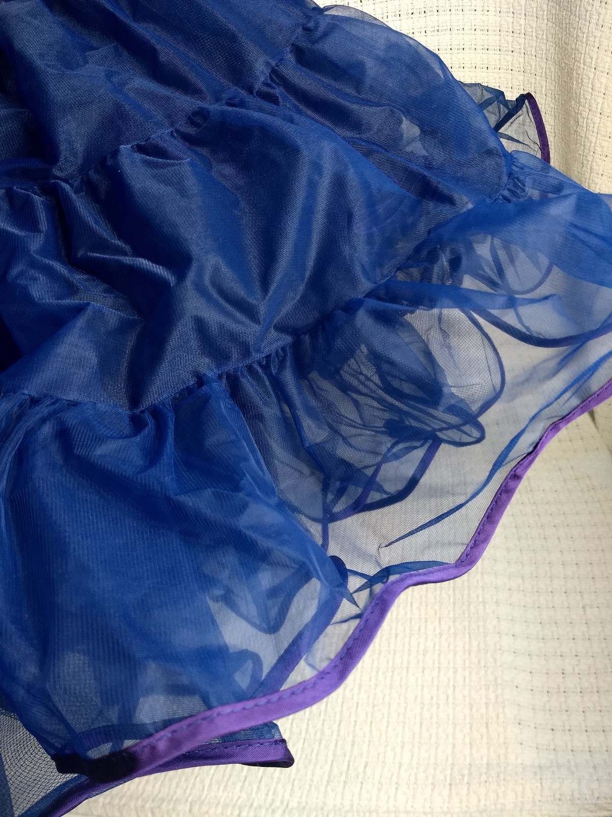 Vintage Malco Modes Petticoat Full Circle Slip Rockabilly Square Dance Navy M