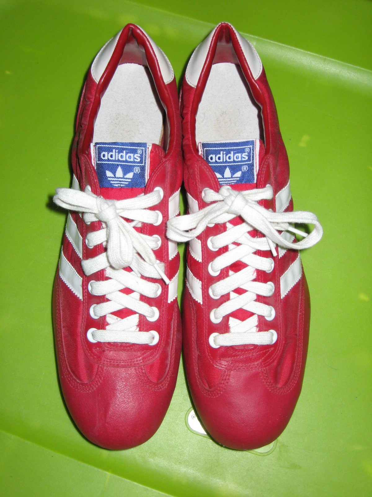 NEW Vintage Adidas RARE RED 1970’s Soccer Football Cleats Size 11.5 Taiwan NOS