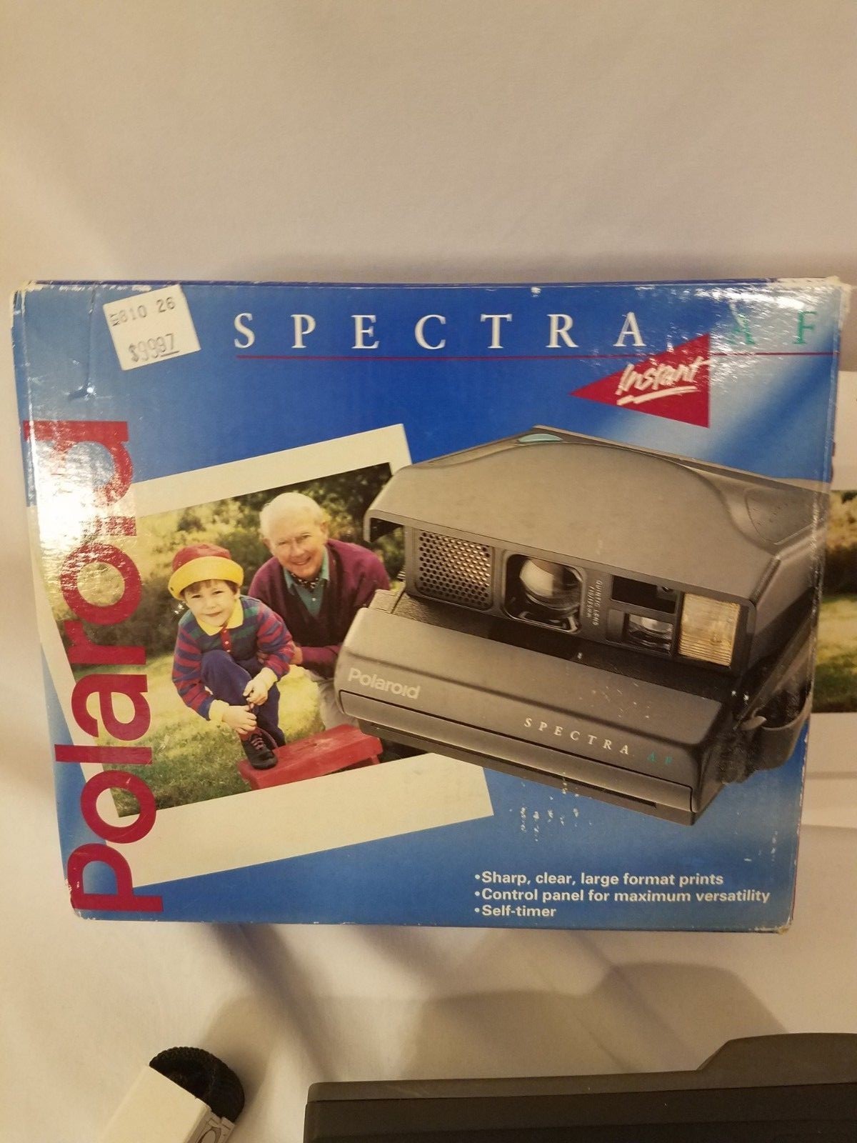 Vintage Polaroid Spectra Instant Film Camera W/ BOX PARTS ONLY condition unkn