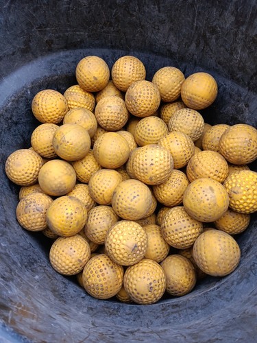 Very Worn 4 Dozen= 48 Count Used 9" Dimpled Balls Machine Batting Cage Baseballs