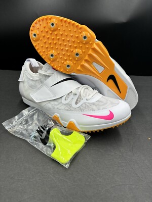 Nike Zoom Pole Vault Elite Track N Field Spikes White Hyper Pink AA1204 Men Sz 6
