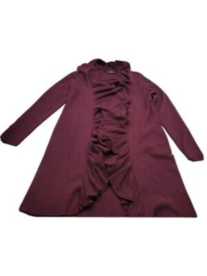 

Женский бордовый кардиган с длинными рукавами и открытым передом RALPH LAUREN Plus, Burgundy