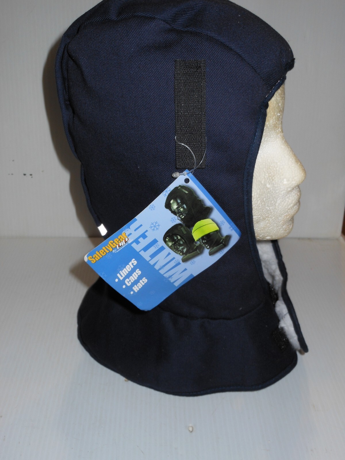 Safety Gear Hat Helmet Navy Blue Liner Cap Fastener Neck