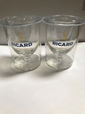 2 x NEW Ricard 17cl half sun Goblet Balloon pastis glass French aperitif 