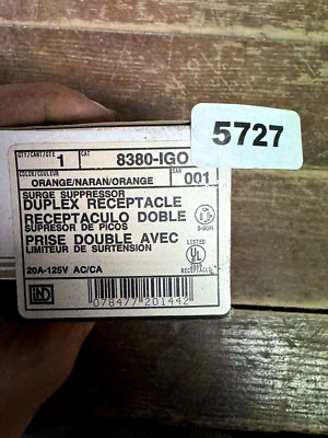 Leviton 8380-IGO Surge Suppressor Duplex Receptacle