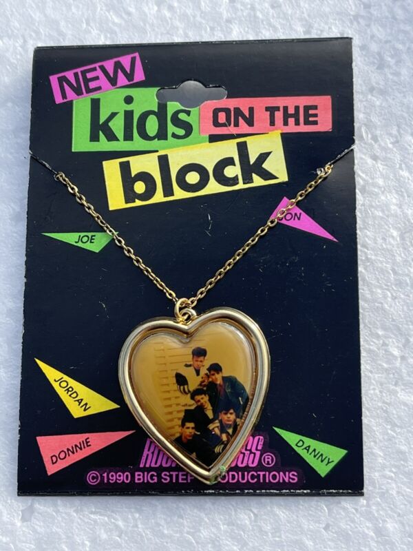NKOTB 1990 New Kids On The Block Vintage Necklace With Heart Rock Express