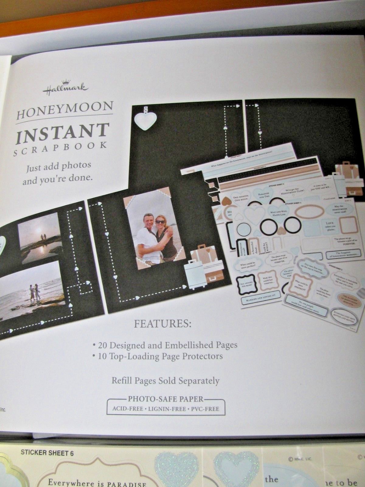 Hallmark Honeymoon Memories Wedding Keepsake Memory Instant Scrapbook-NEW