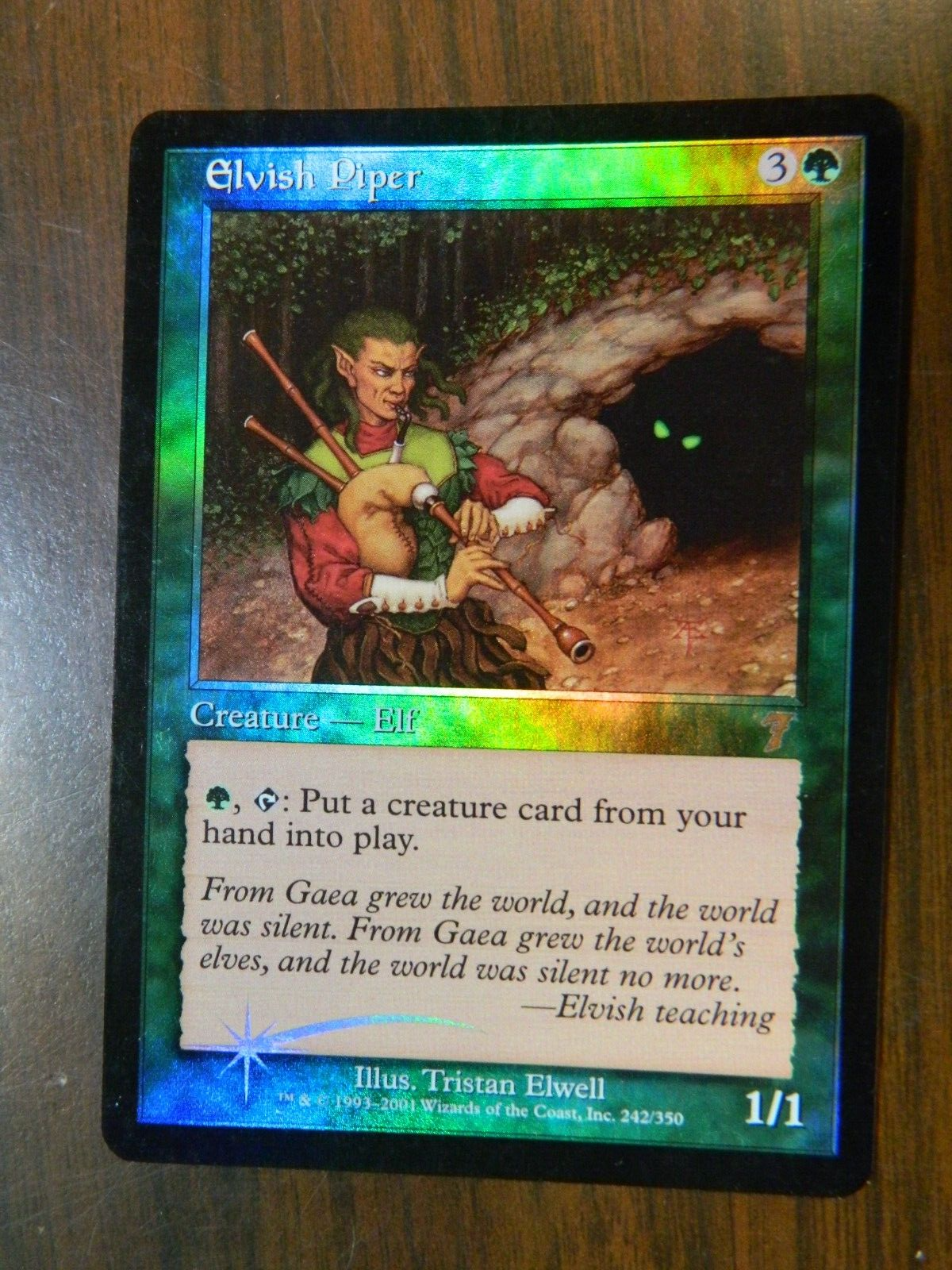 Mtg 7th Edition Core Set FOIL Elvish Piper Excellent - NM