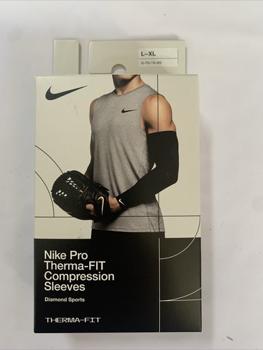 Nike Pro Therma-FIT compression sleeves. 2-Pack Black L-XL