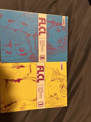 FLCL Light Novels - Vol. 1 & 2 English, RARE Fooly Cooly - Tokyopop Yoji Enokido