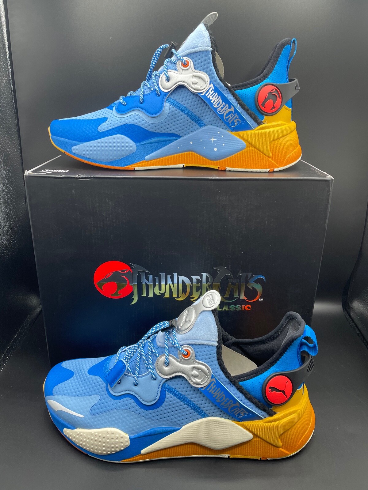 Preowned Puma X Thundercats Rsx T3ch Liono Blue Indigo Rsx Size 5