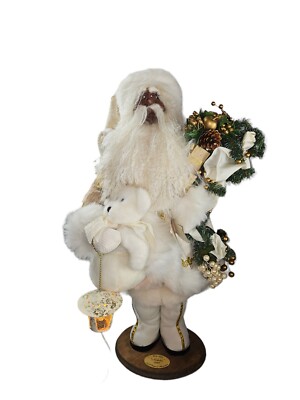 Vintage 1999 J & T Imaginations African American St. Nicholas Christmas Bear 34''