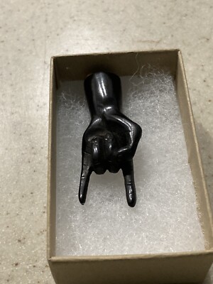 Figa Mano Cornuto Hand Protection Amulet Shed Black Horn SP Pendant Necklace