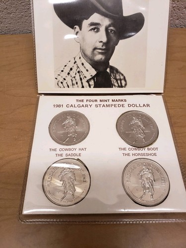 1981 Calgary Stampede Souvenir Dollar 4-pak-