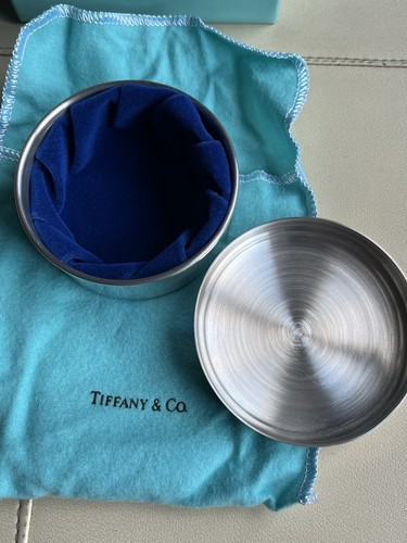 Vintage Tiffany & Co Handcrafted Pewter Trinket Lined Box W