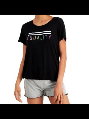 

JENNI Нижнее белье, черная рубашка для сна, пижамный топ, Черный