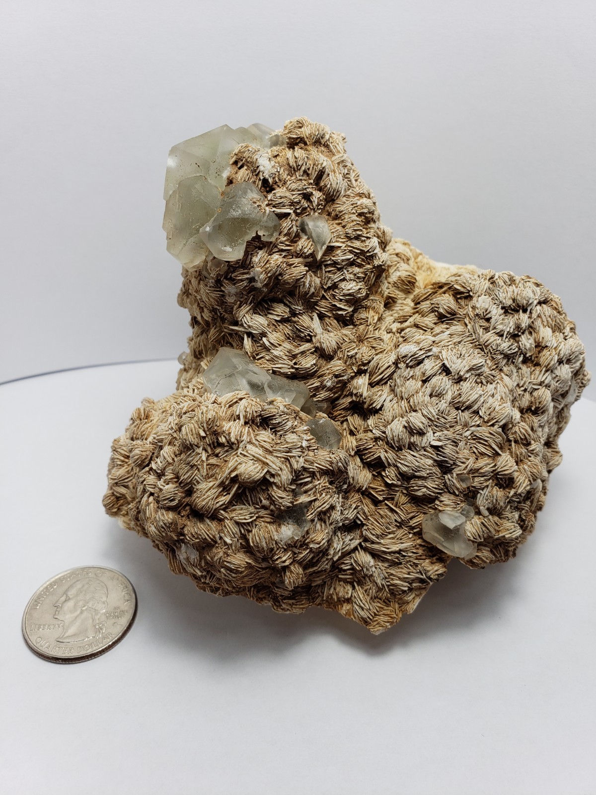 1330g NEW Find Green Fluorite/Barite Crystal Mineral Specimen Ontario,Canada