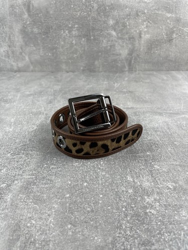 小物 00s DOLCE & GABBANA Leopard print belt Leopard-print glossy calfskin belt with DG logo in Animal