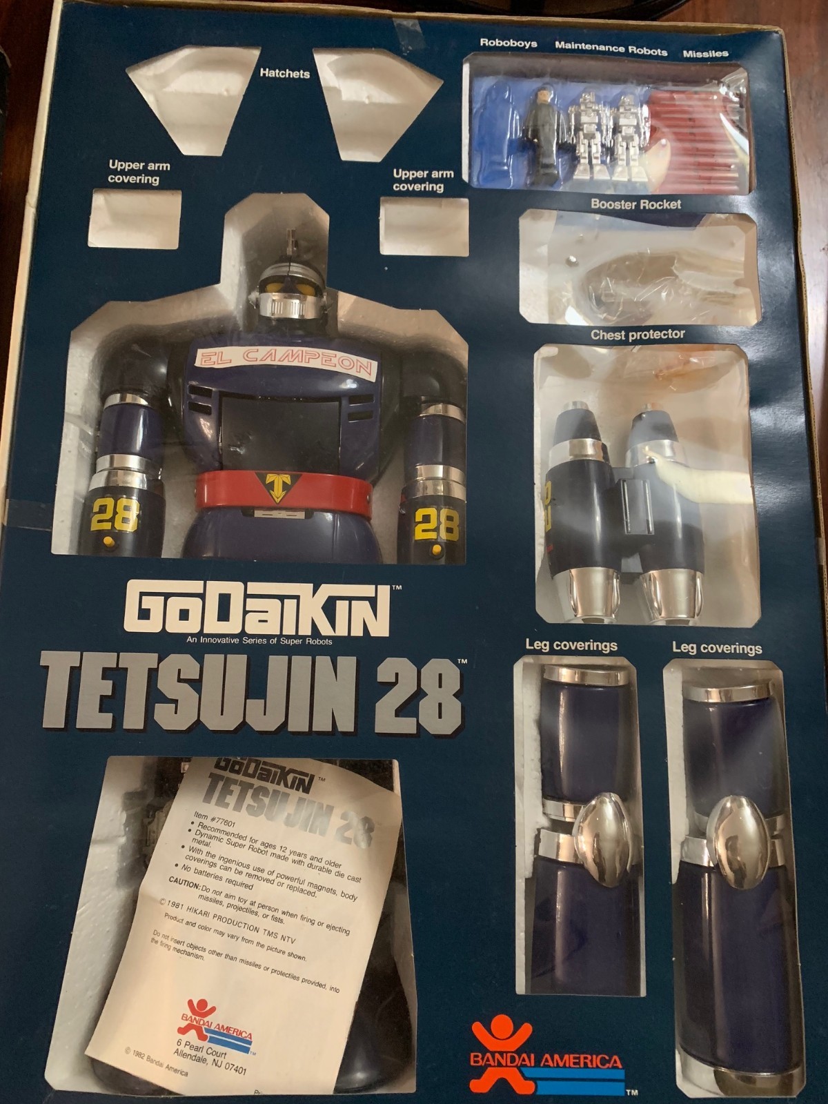 Godaikin Tetsujin 28 Popy Chogokin DX Robot SG01 JAPAN with original Box! Bandai