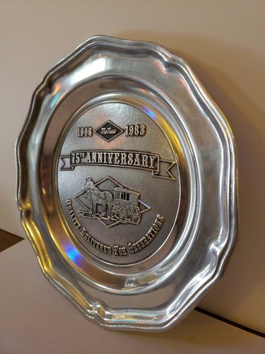 VTG McNess 75th Anniversary Cast Metal Commemorative Plate 9
