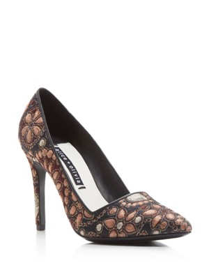 

Женские туфли-лодочки ALICE+OLIVIA розового/золотого черного цвета с острым носком на шпильках Dina Slip On Pumps, Черный, S507762735