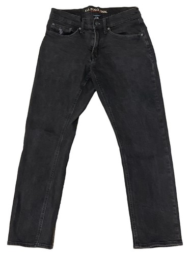 US Polo Assn Mens Size W32xL30 Black Straight Leg Denim US Polo Assn Mens Size W32xL30 Black Straight Leg Denim