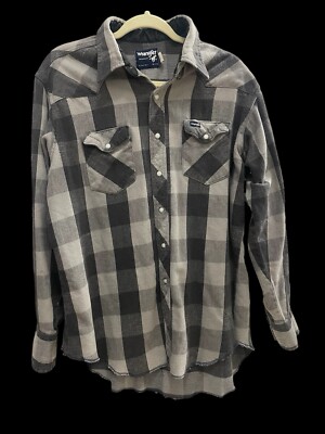 100% cotton pre-shrunk wrangler button up