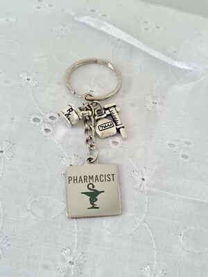 PHARMACIST KEYRING WITH GIFT BAG PHARMACY NHS THANK YOU 