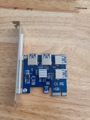1 to 4 PCIE Splitter PCI-E to 4-Port  USB3.0 |GPU MINING Adapter