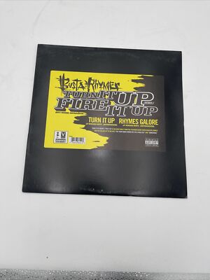 Busta Rhymes Turn It Up Remix & Fire it Up Vinyl Record 1986 Elektra