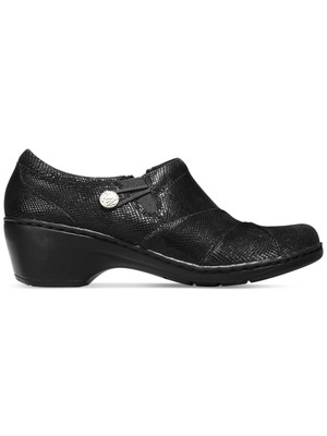 

КОЛЛЕКЦИЯ CLARKS Женские черные комфортные кожаные сабо Channing Ann 6,5 м, Черный, 26113341