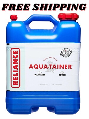 Reliance Aqua-Tainer Water Container 7 Gallon, Easy Storage, BPA-Free, Stackable
