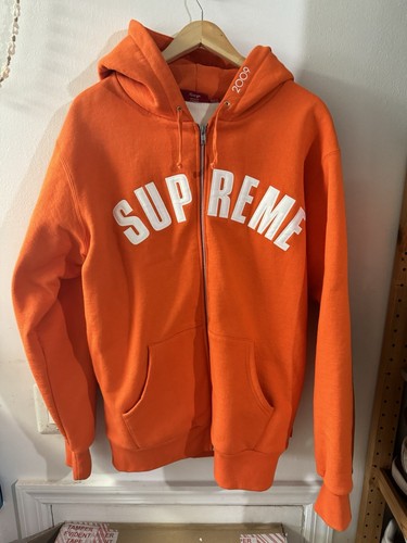 FW08 Supreme Arc Logo Thermal Zip Up Hooded Sweatshirt FW08 Supreme Arc Logo Thermal Zip Up Hooded Sweatshirt