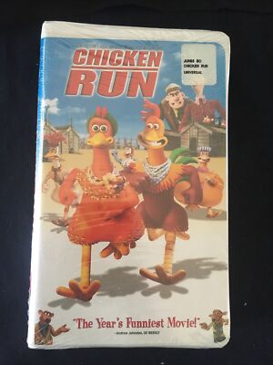 Dreamworks CHICKEN RUN VHS VIDEO 2000 New & Sealed Clam shell Case