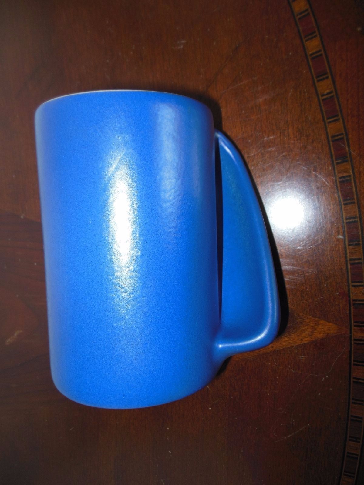 Beauce Ware Pottery 1960's Brutalist Jacques Garnier Mug Quebec Blue Unique