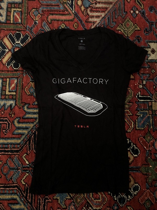 New RARE Tesla Gigafactory Employee Only T-Shirt Womens Sz S