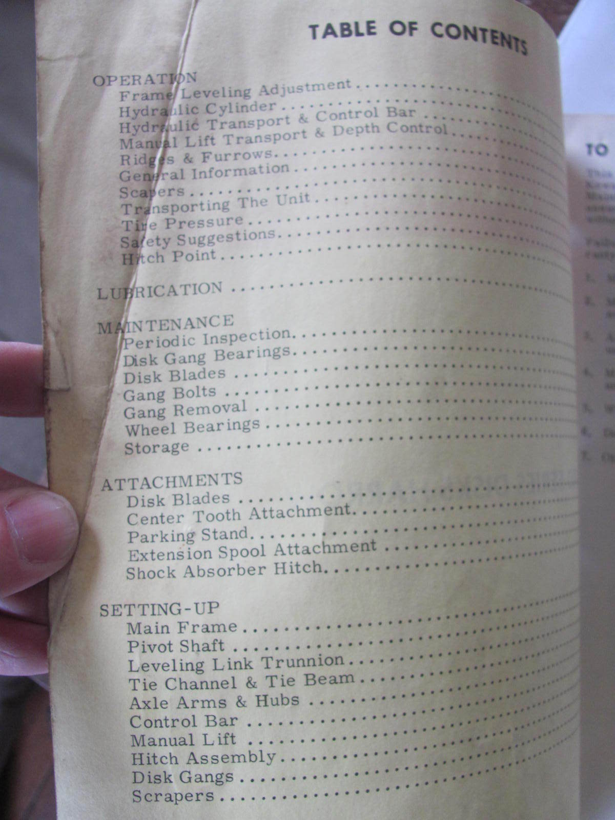 Kewanee Model 200 series Disc Harrow Owners  Manual