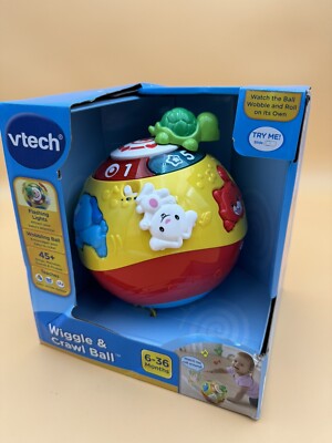 VTech Wiggle & Crawl Ball 6-36 Months Flashing Lights 45+ Songs Sounds